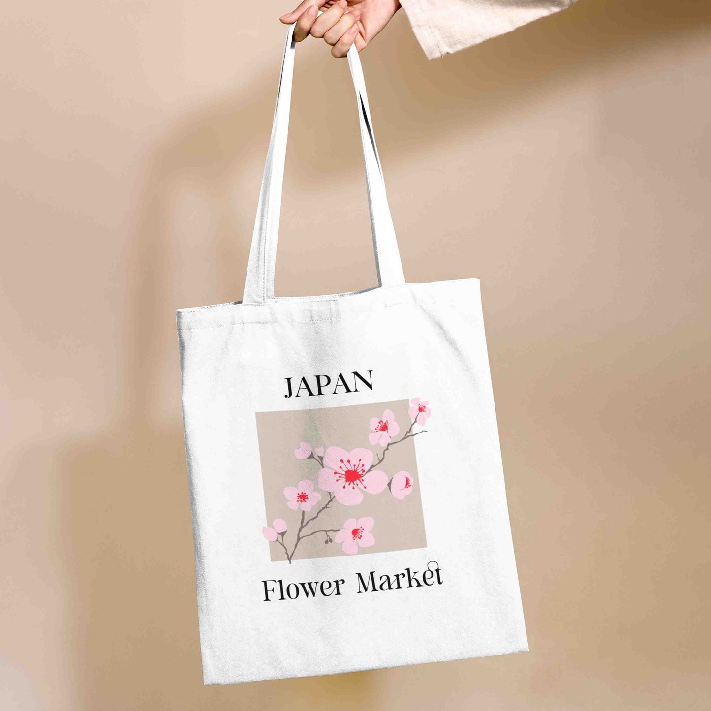 Japan flower market Cotton Tote